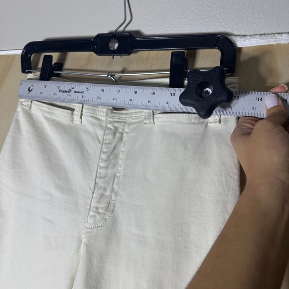 Marine Layer Full Length Raw Edge Bridget Flare Pant in Cream Size 4 - Picture 4 of 12